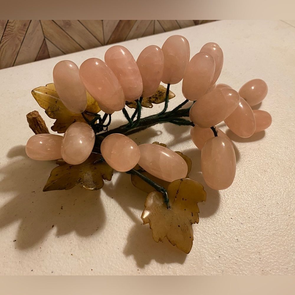Vintage Chinese Precious Stone Pink Grape Cluster [Item 648]